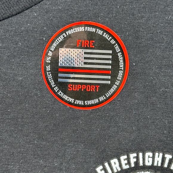 Howitzer Firefighter Always Ready T Shirt Mens Size XXL 2XL Black Back Print - Picture 5 of 8